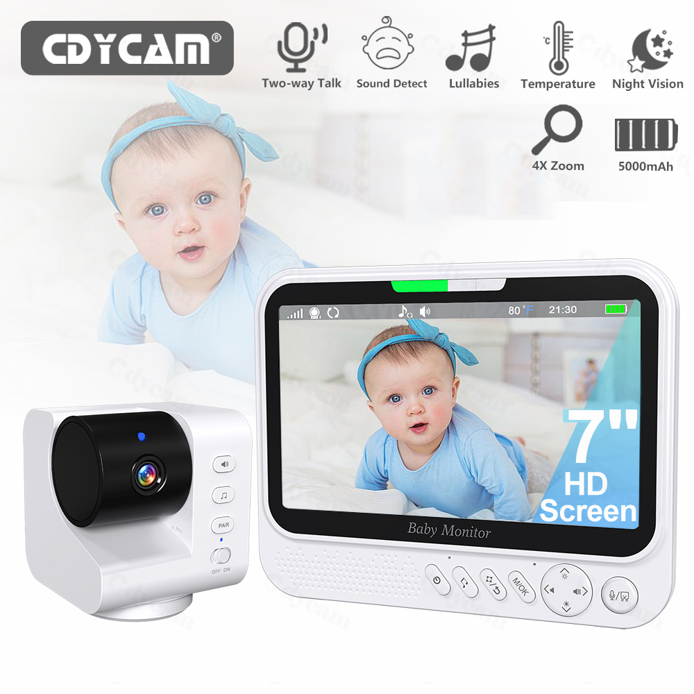 Zoom Audio Music - 7'' Video Baby Monitor With 4X