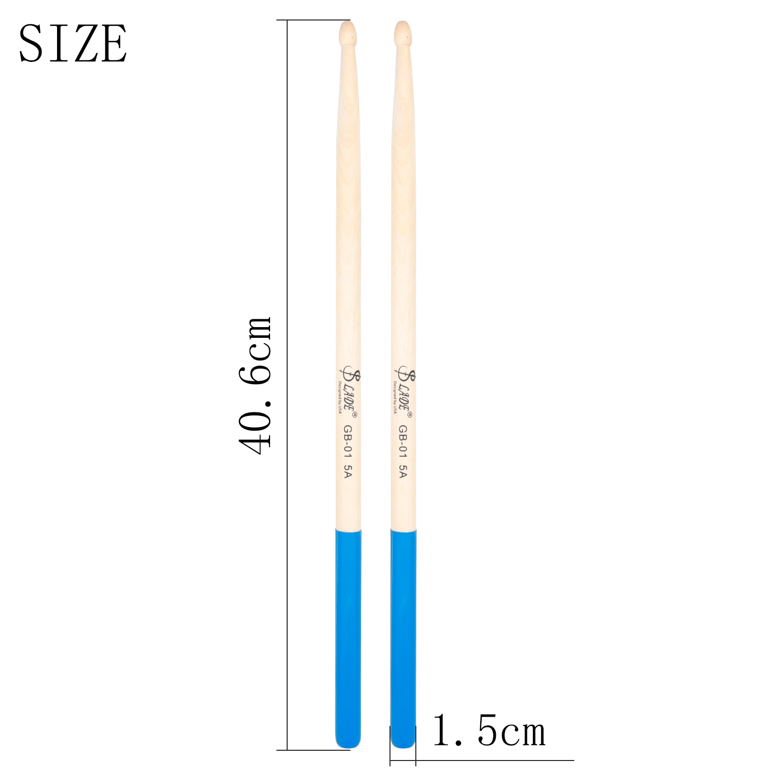 Drum Stick 5A - SLADE 1 Pair 5A Maple Drumsticks