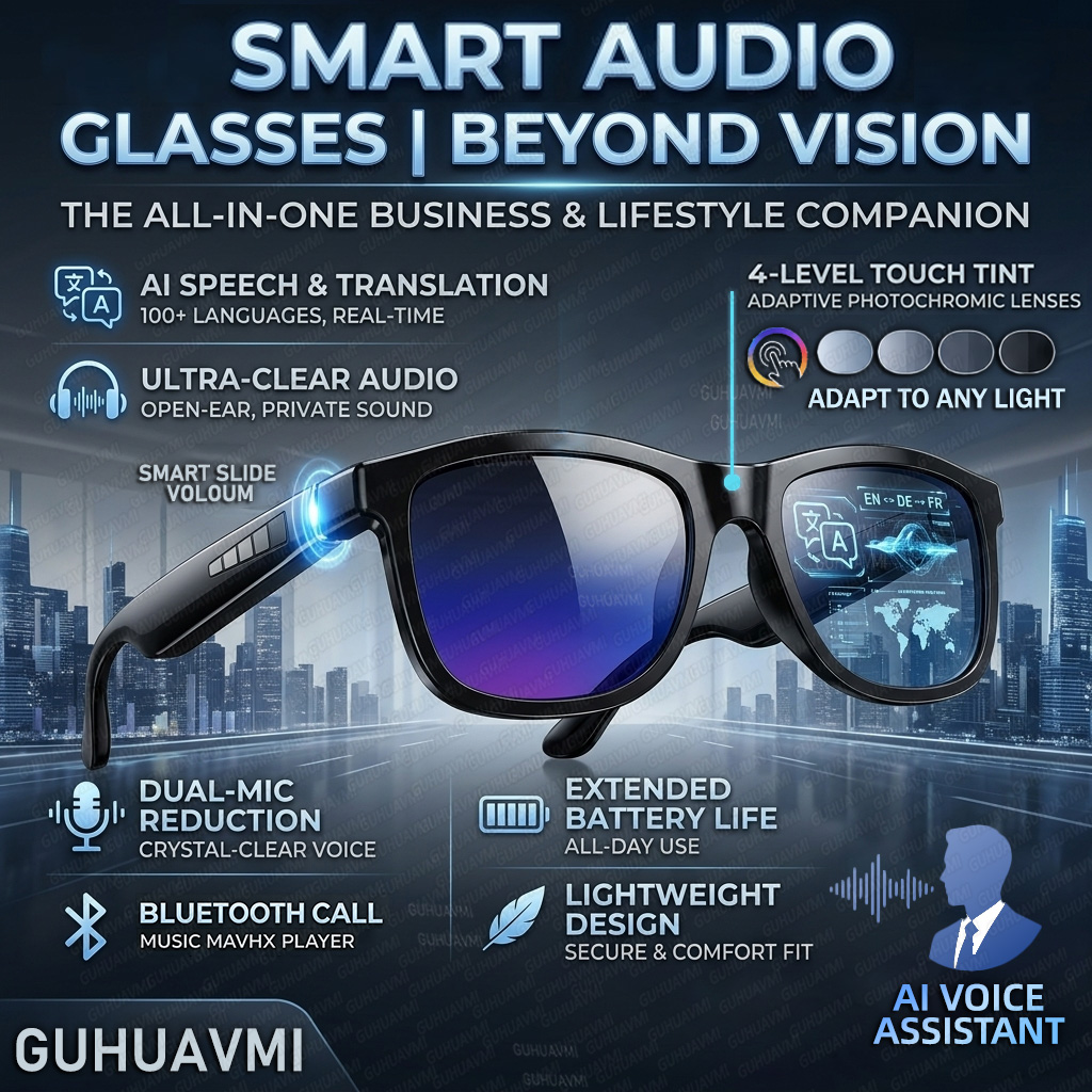 Audio Music To Video Ai - New Touch-Color Change Smart Audio Glasses