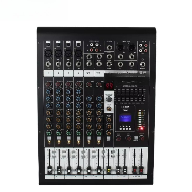 Audio Music Production - Professional 8-channel mixer XP-8 audio sound