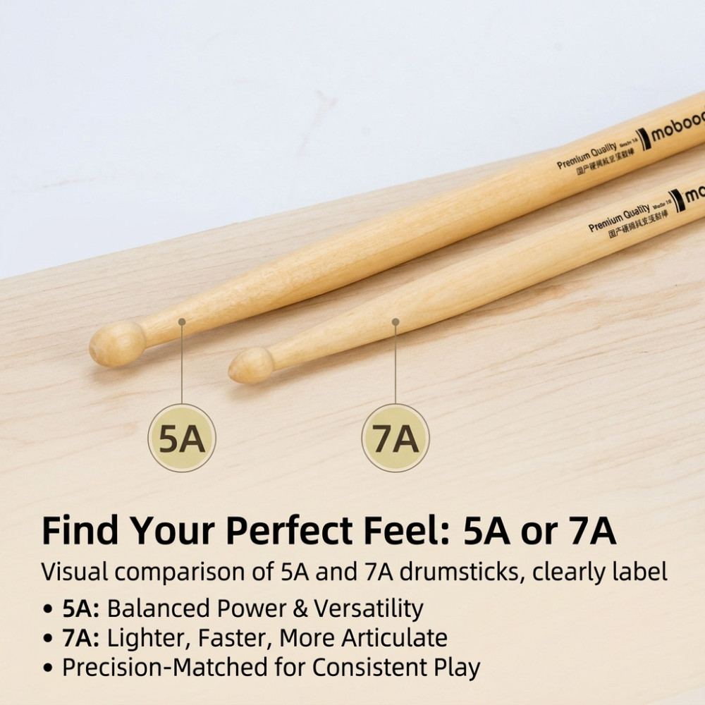 Professional Drums 5A 7A Walnu - đánh giá và giá Drum Stick 5A
