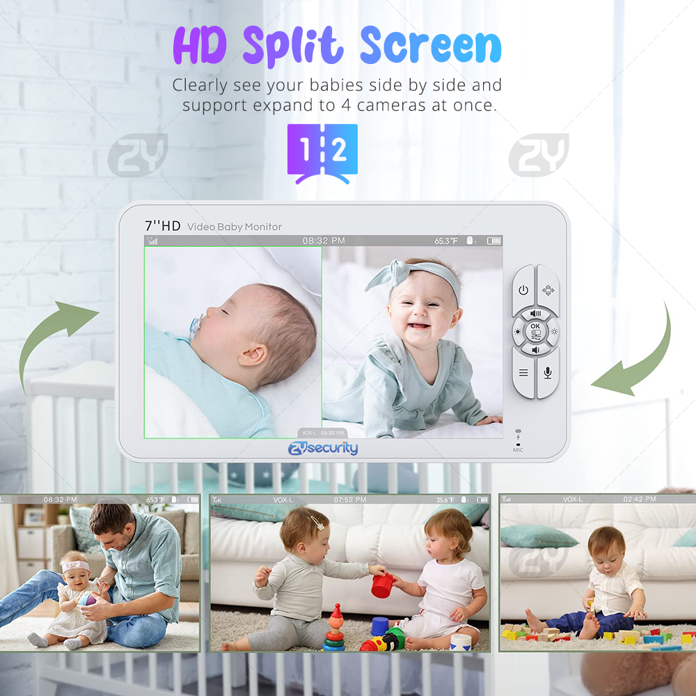 7.0 inch Video Baby Monitor HD - đánh giá và giá Zoom Audio Music