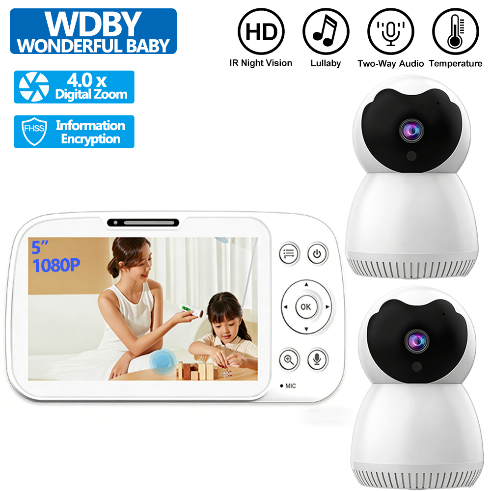 5 Inch HD Screen Baby Monitor  - đánh giá và giá Zoom Audio Music