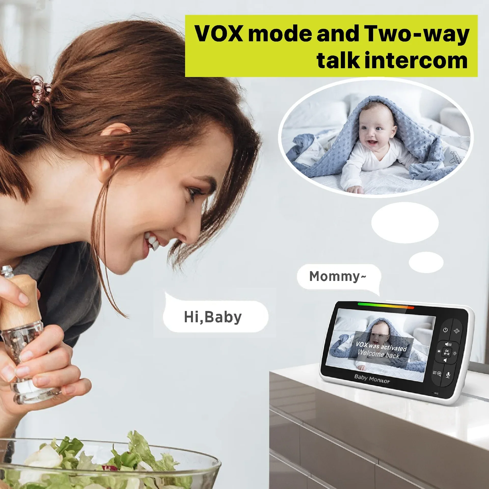 5.0 Inch Video Baby Monitor Wi - đánh giá và giá Audio Music Videos