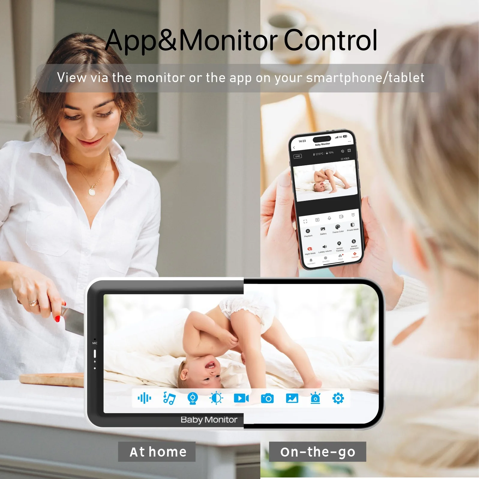 5 Inch Video Baby Monitor with - đánh giá và giá Zoom Audio Music