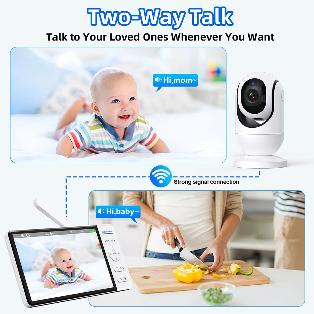 7.0'' Video Baby Monitor 720P  - đánh giá và giá Zoom Audio Music