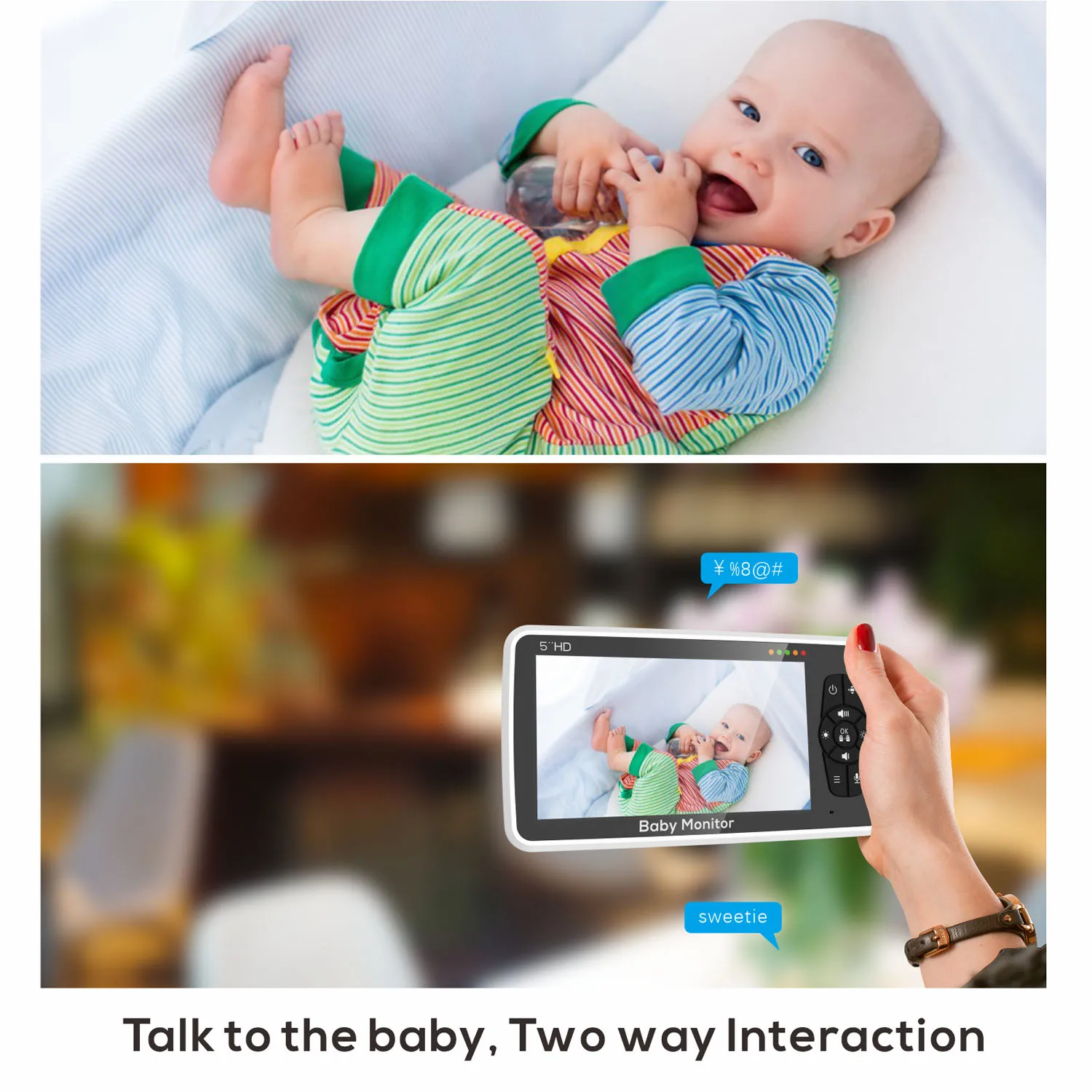 5 Inch Video Baby Monitor with - đánh giá và giá Zoom Audio Music