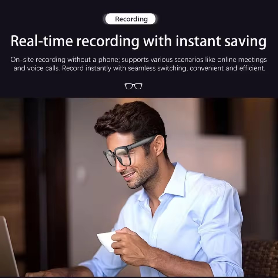 M02S AI Smart Glasses 8MP Came - đánh giá và giá Audio Music To Video Ai