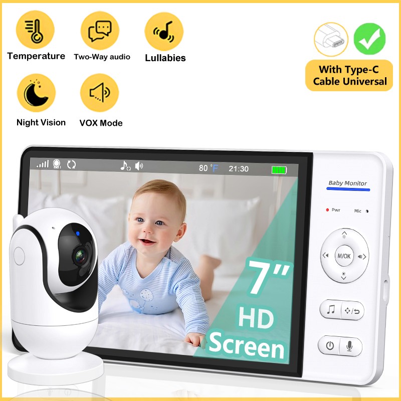 No WiFi 7 Inch Baby Monitor 2- - đánh giá và giá Zoom Audio Music