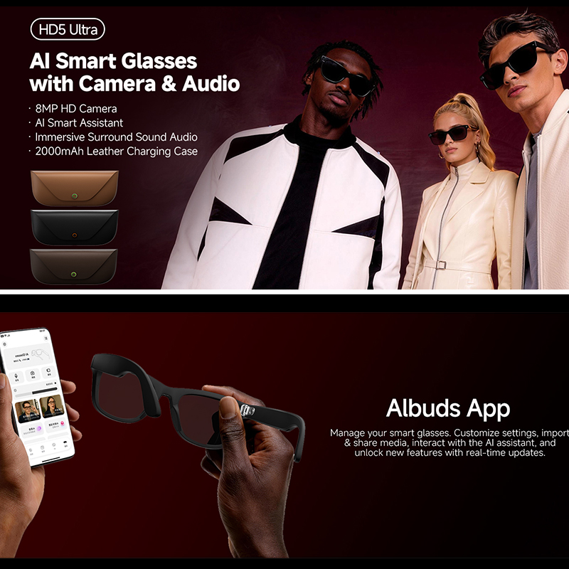 2026 New AI Smart Glasses 8MP  - đánh giá và giá Audio Music To Video Ai