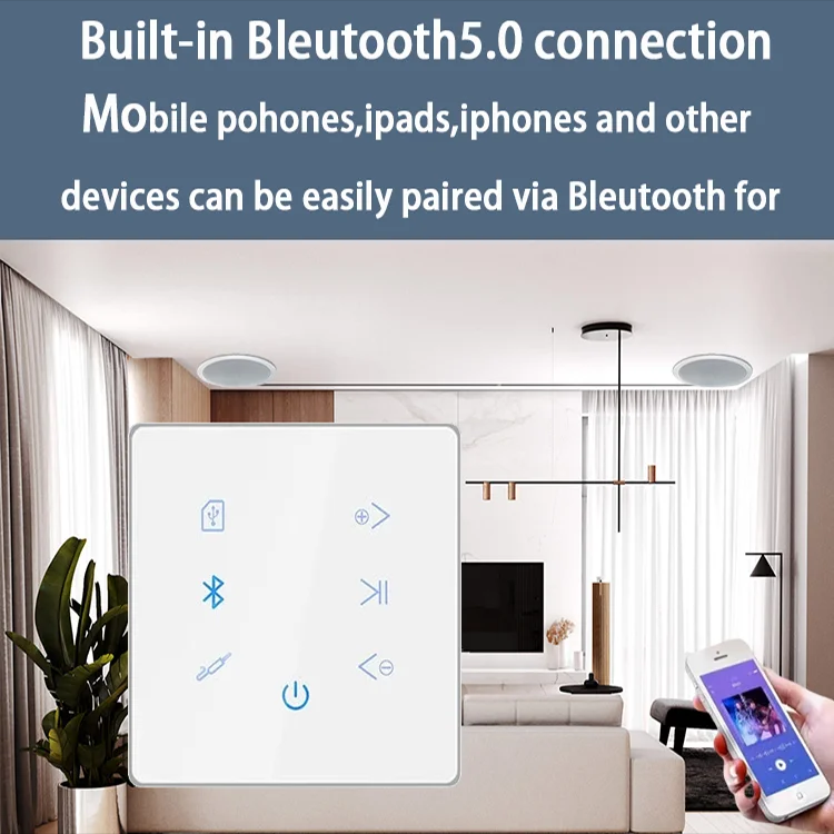 Bluetooth Wall Amplifier Home  - đánh giá và giá Audio Music Background