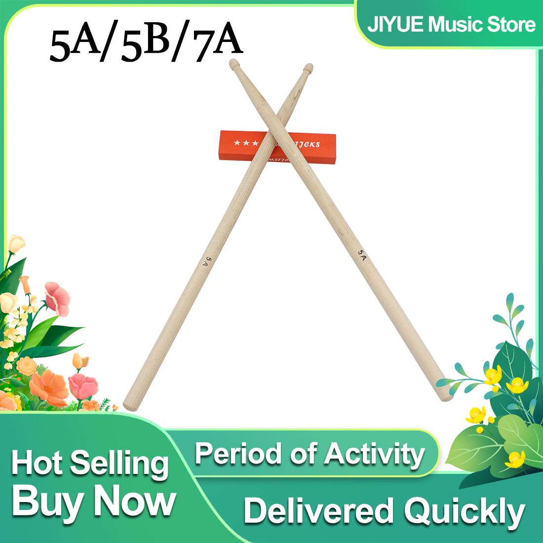 1Pair 5A/7A/5B Drum Sticks Map - đánh giá và giá Drum Stick 5A