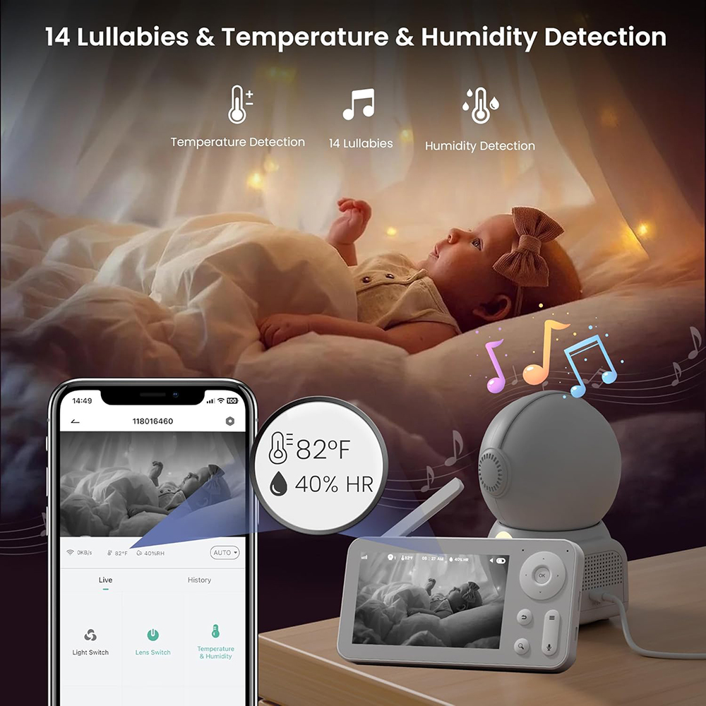 2K Baby Monitor with 2 Cameras - đánh giá và giá Audio Music Network
