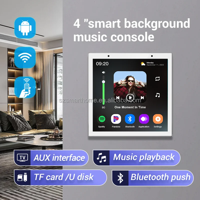 4-Inch Smart Home Background M - đánh giá và giá Audio Music Background