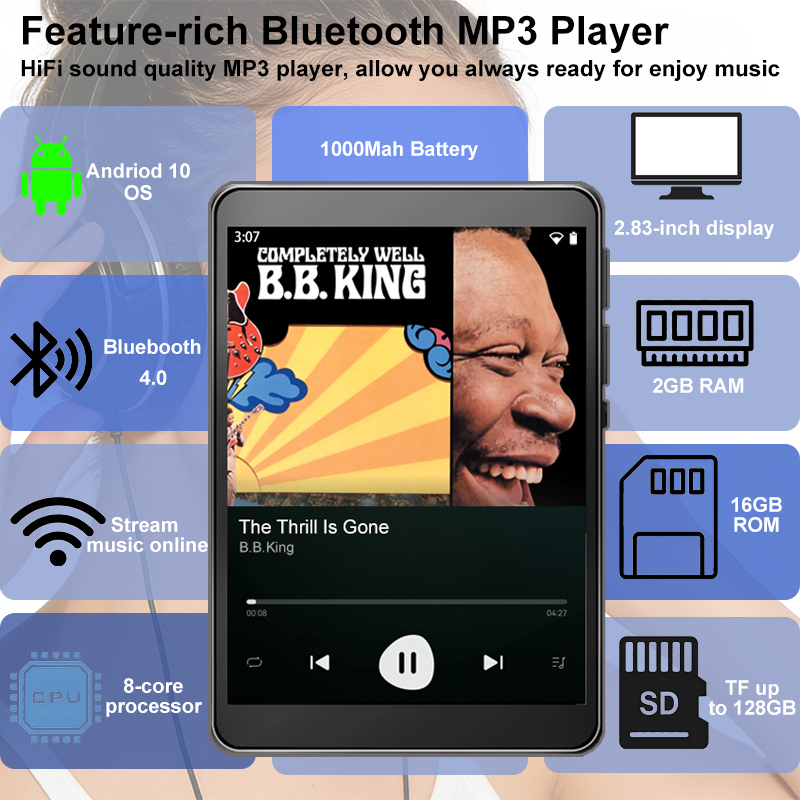 WiFi MP3 Player Andriod 10 Spo - đánh giá và giá Audio Music Mp3 Download